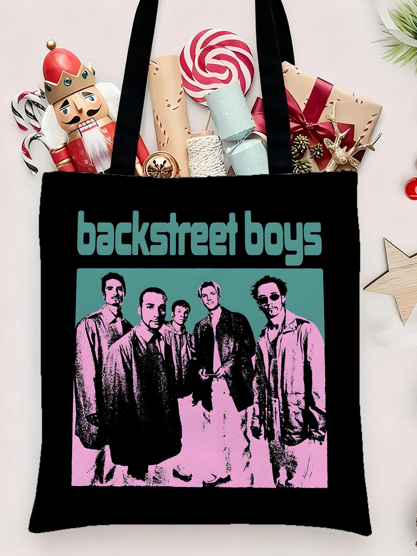 Backstreet Boys band Storage Bags Canvas Shopping Bag Christmas Party Tote Women's Handbag Festive Large Capacity Bag for Outdoor Picnic Party Travel Shopping Anime Crossbody Bags for Boys Girls Students Simple Tote