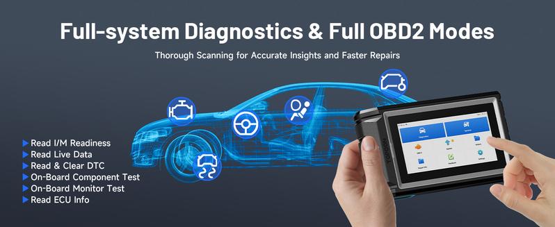 TOPDON AD800BT  V2.0 Bi-Directional Control Full Systems Diagnostic Tool for All Vehicles, Automotive Diagnostic Scanner for Car, 28+ Services, FCA AutoAuth, CANFD