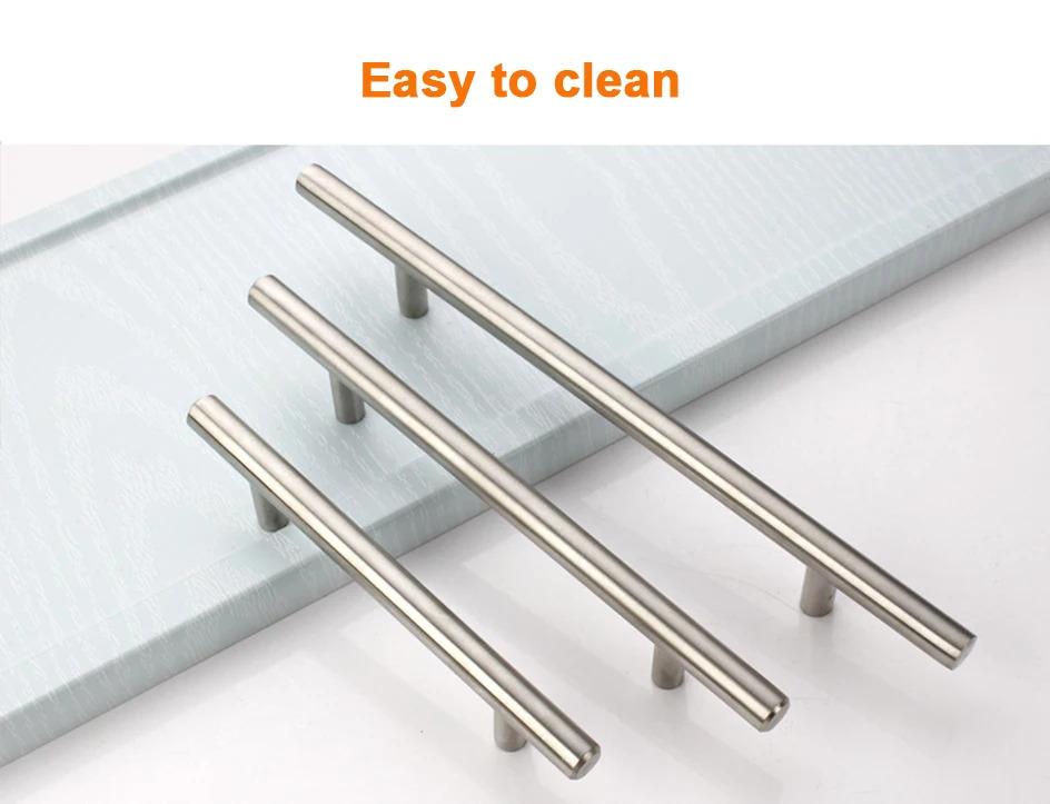 8/16PCS Silver Furniture Handles, Wardrobe Door Handles, Stainless Steel Drawer Handles, T-Bar Strip Kitchen Cabinet Closet Knobs