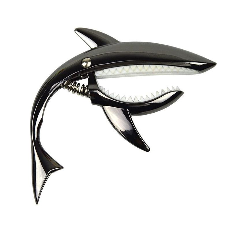 Sharks Shape Guitar Capo, Acoustic Capo, Electric Guitars Capo, Premium Zinc Alloy Guitar Accessories, Guitar Chord Presser for Ukulele Mandolin Banjo Bass