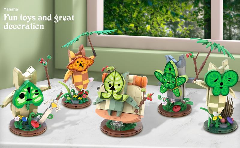 【TOKMOC】66004,888 Pieces,Koroks 5 Characters Building Block Set for BOTW, Cute Game Merch Action Figures,Collecting and Gifting Model for fans,Home Decoration,For aged 12 and above,Stress relief toy game fan 【TOKMOC】66004,888 Pieces,Koroks 5 Characters Building Block Set for BOTW, Cute Game Merch Action Figures,Collecting and Gifting Model for fans,Home Decoration,For aged 12 and above,Stress relief toy game fan