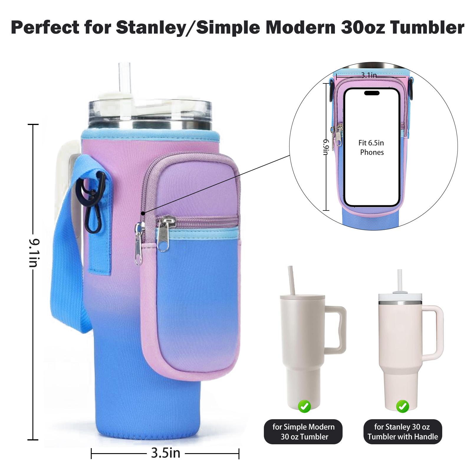 Unisex Insulated Leak-Proof Reusable Water Bottle Bag with Adjustable Strap - Holder for Travel, Hiking, Gym & Summer Activities