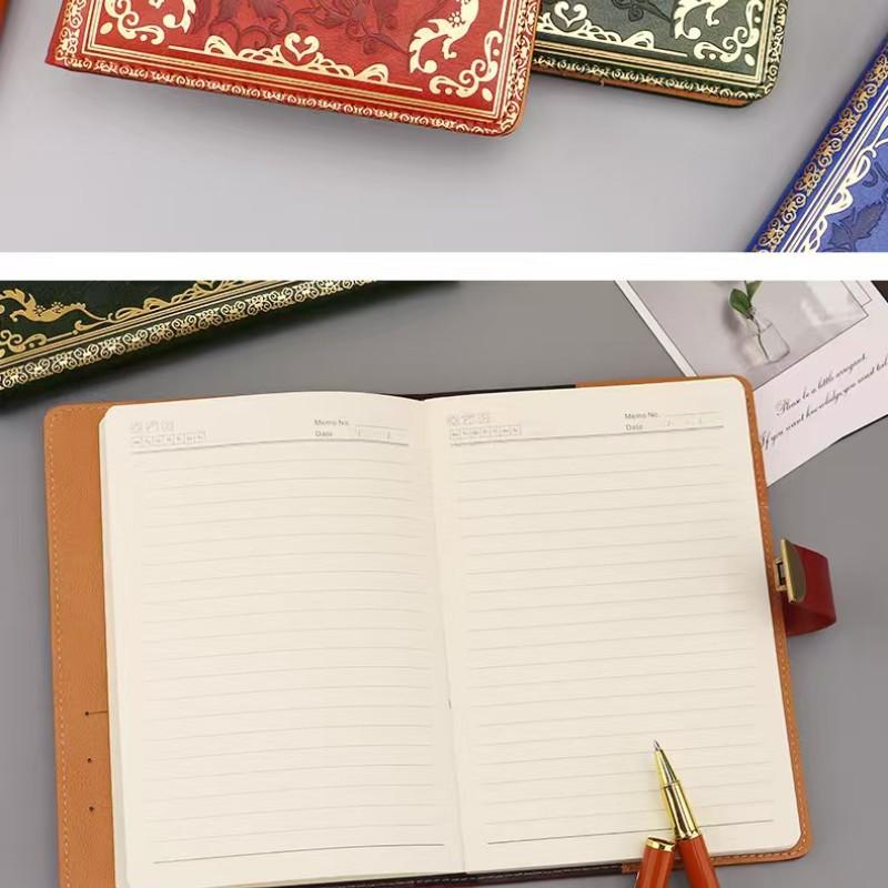 A5 Vintage Lockable Password Notebook, Minimalist Student Creative Journal, Adjustable Password, Privacy Protection, Retro Design