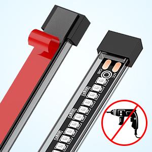 Nilight Boat Light Strip 2PCS 13Inch 66 LED Red Green Navigation Marine Bow Light 12V IP68 Waterproof for Universal Pontoon Boat Bass Boat Jon Boat Jetski Kayaki Portable USB Rechargeable Car LED Lights Vehicle