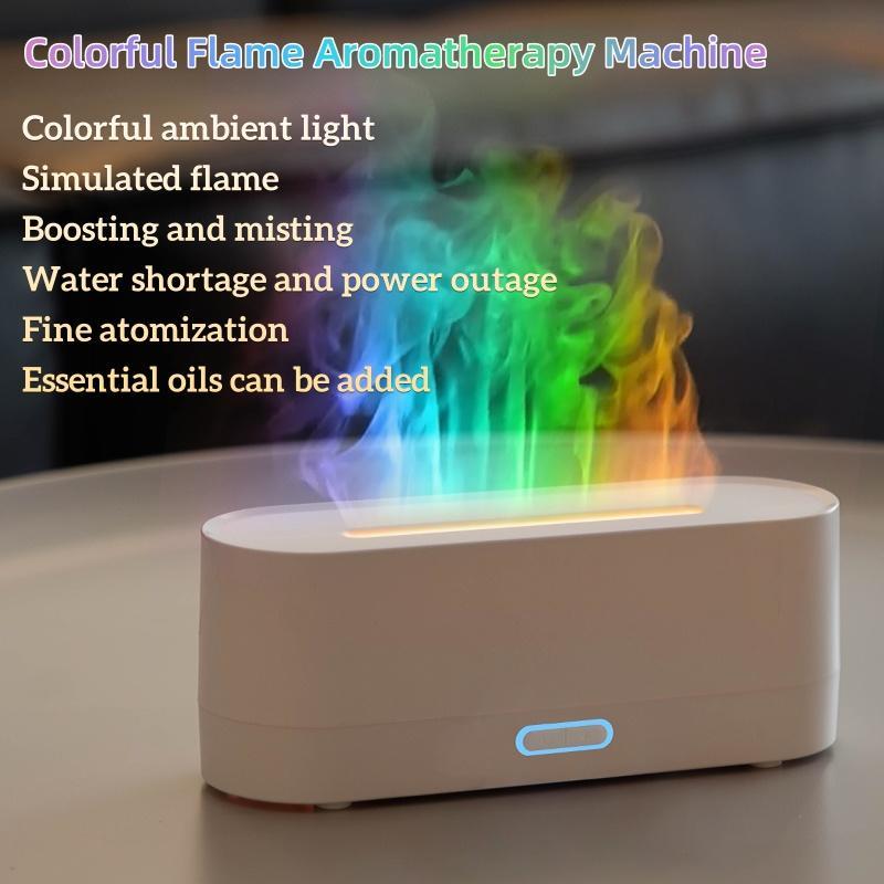 Colorful Flame Design Aromatherapy Diffuser, Desktop Humidifier, Suitable for bedrooms, offices, travel use, home decoration essential oil diffuser. Christmas and Halloween gift, Aroma Diffuser Humidifiers.