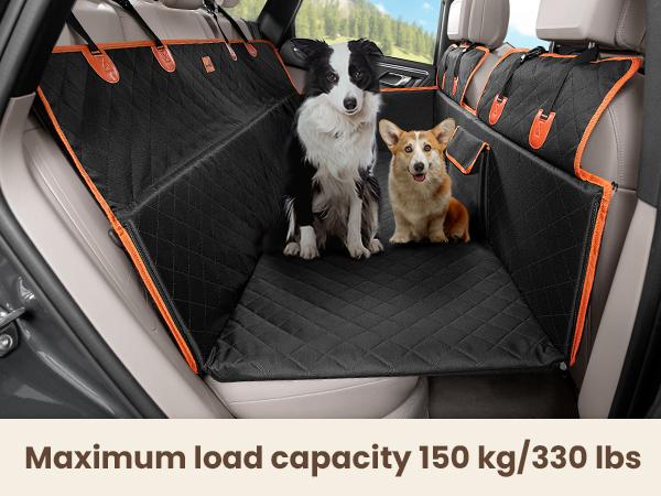 Pecute Upgraded Back Seat Extender for Dogs with Impact Foam Dog Car Seat Cover