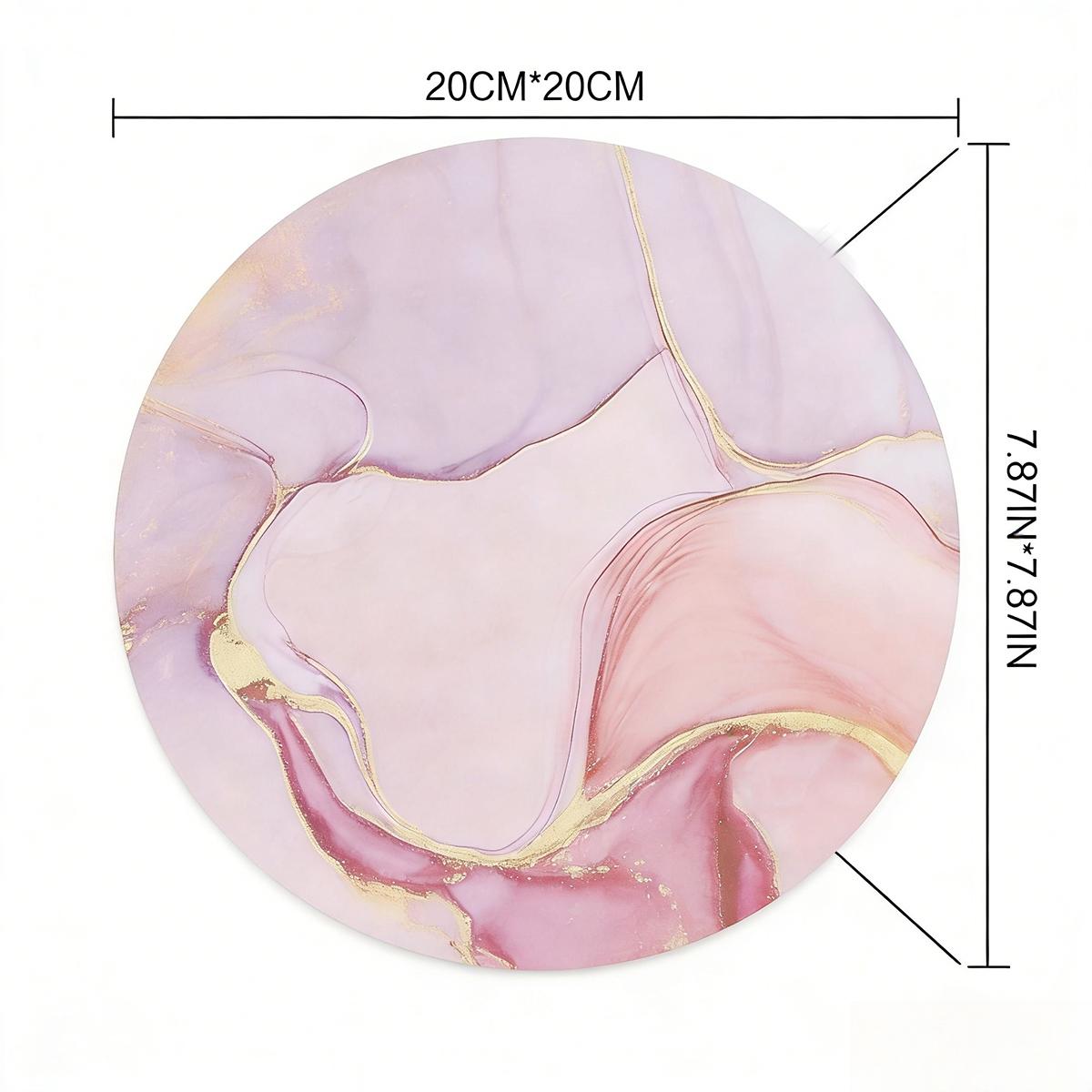 Fashion Cartoon Round Mouse Pad, Non-Slip Rubber Base, Small Desktop Mat for PC/laptop, Gaming/mouse Pad, Gift for Girls/women, 7.87 Inches