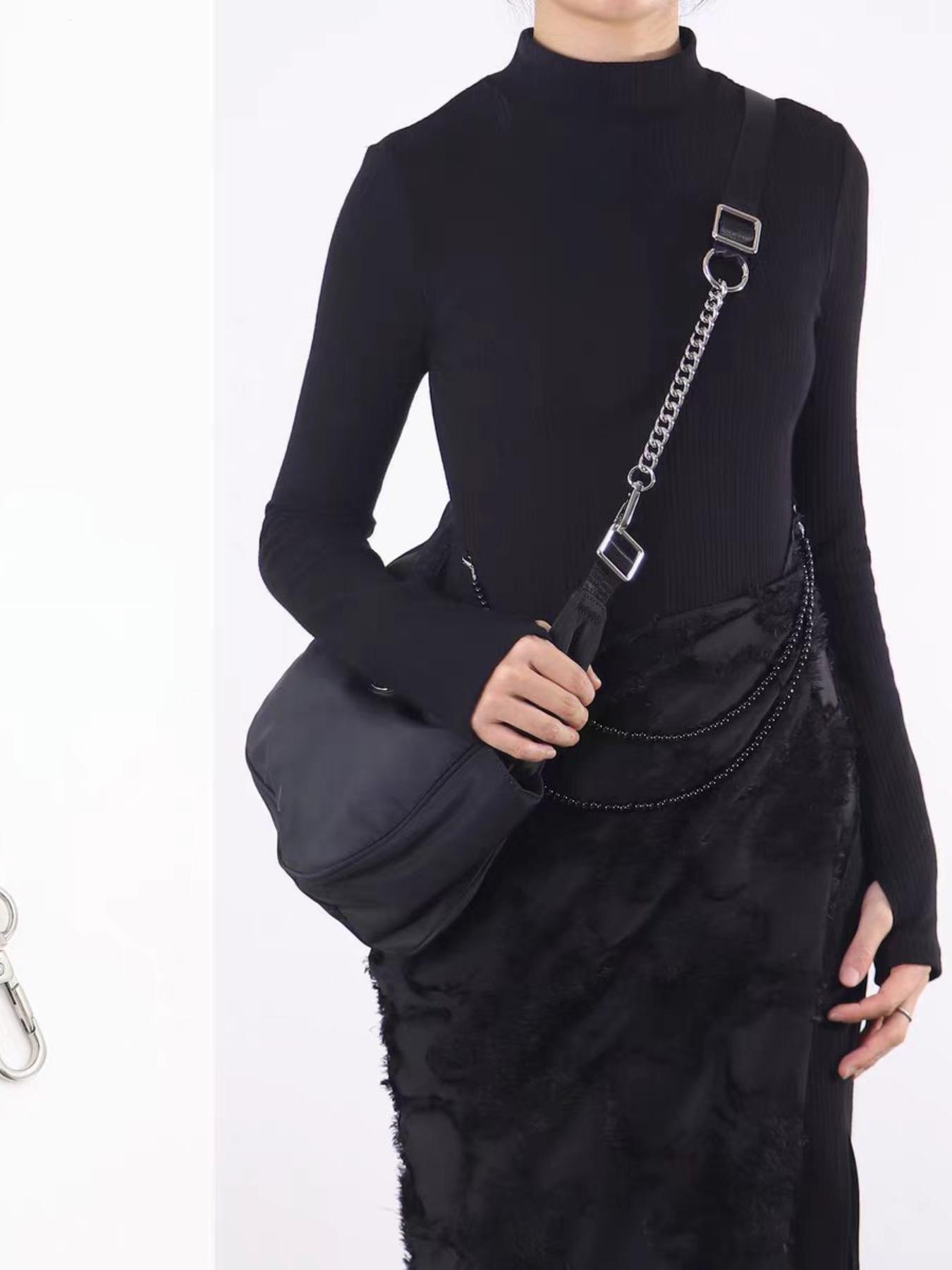 1pcs Metal Wallet with Extender, Adjustable Buckle, Women's DIY Handbag Accessory, Casual Asymmetrical Design, All Seasons