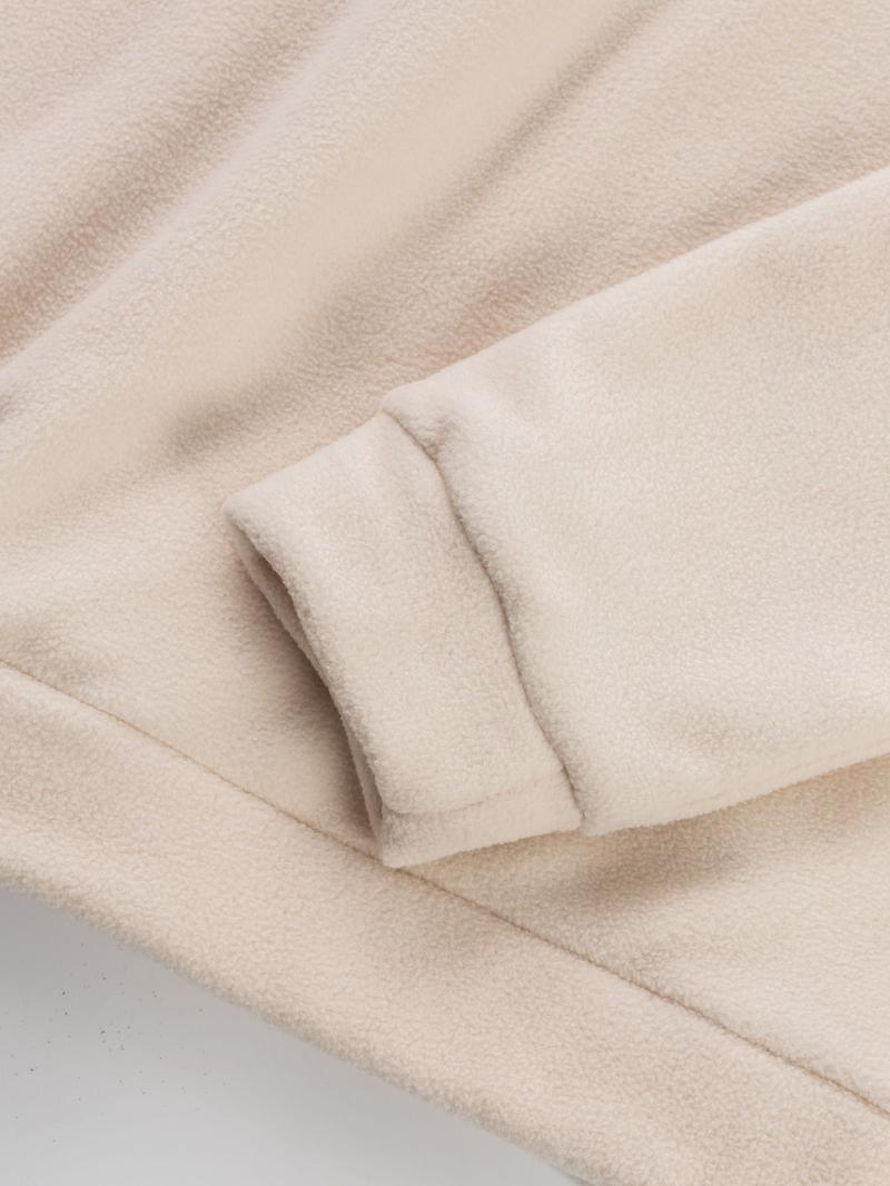 Men's Fall Winter Outfits Plain Polar Fleece Stand Collar Half Zip Pullover Long Sleeve Sweatshirt for Daliy Wear, Old Money Style Casual Versatile Essential Wardrobe Item.