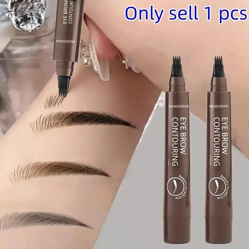 Waterproof Eyebrow Gel Pen, Natural Look, Sweat-Resistant, Portable Design, Suitable for All Skin Types, Liquid Formula, Eyebrow Makeup Products, Natural Looking Brows