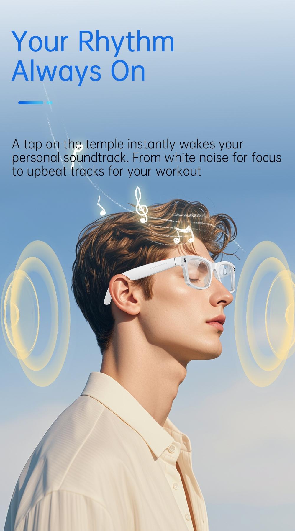 2026 New AI Smart Camera Glasses with 2 Bonus Lens Sets, 1080P HD EIS Anti-Shake Video, AI Image Recognition, Voice Control, Bluetooth Audio Calls, Wi-Fi Transfer, Magnetic Charging, 3-in-1 Smart Eyewear for Travel, Sports & Daily Outdoor Use