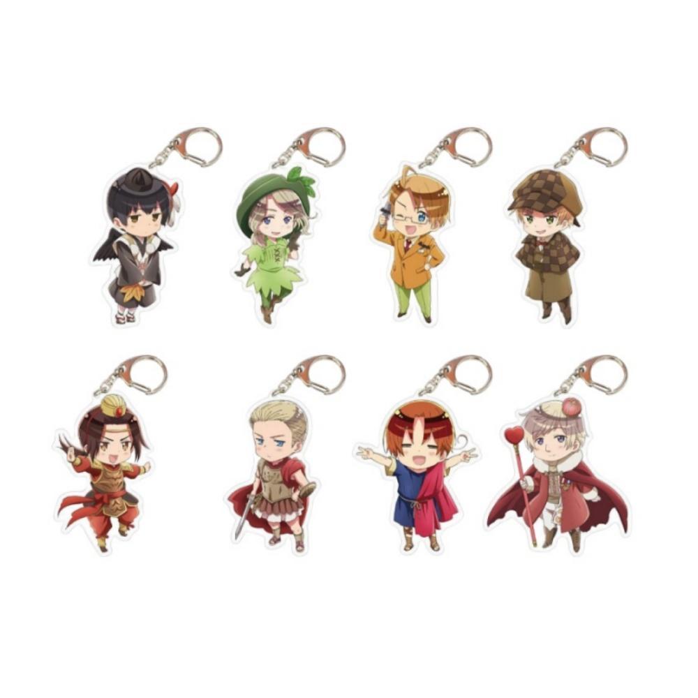 Anime Peripheral Store Hetalia The World Twinkle Italy Germany USA UK AcrylicKeychain Pendant Ornamen Fans Charm Gifts About 6cm