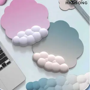 2025 Ergonomic Office Set Cloud-Design Keyboard Wrist Rest Non-Slip Rubber Desk Mat Cushioned Mouse Pad Wrist Support For Office