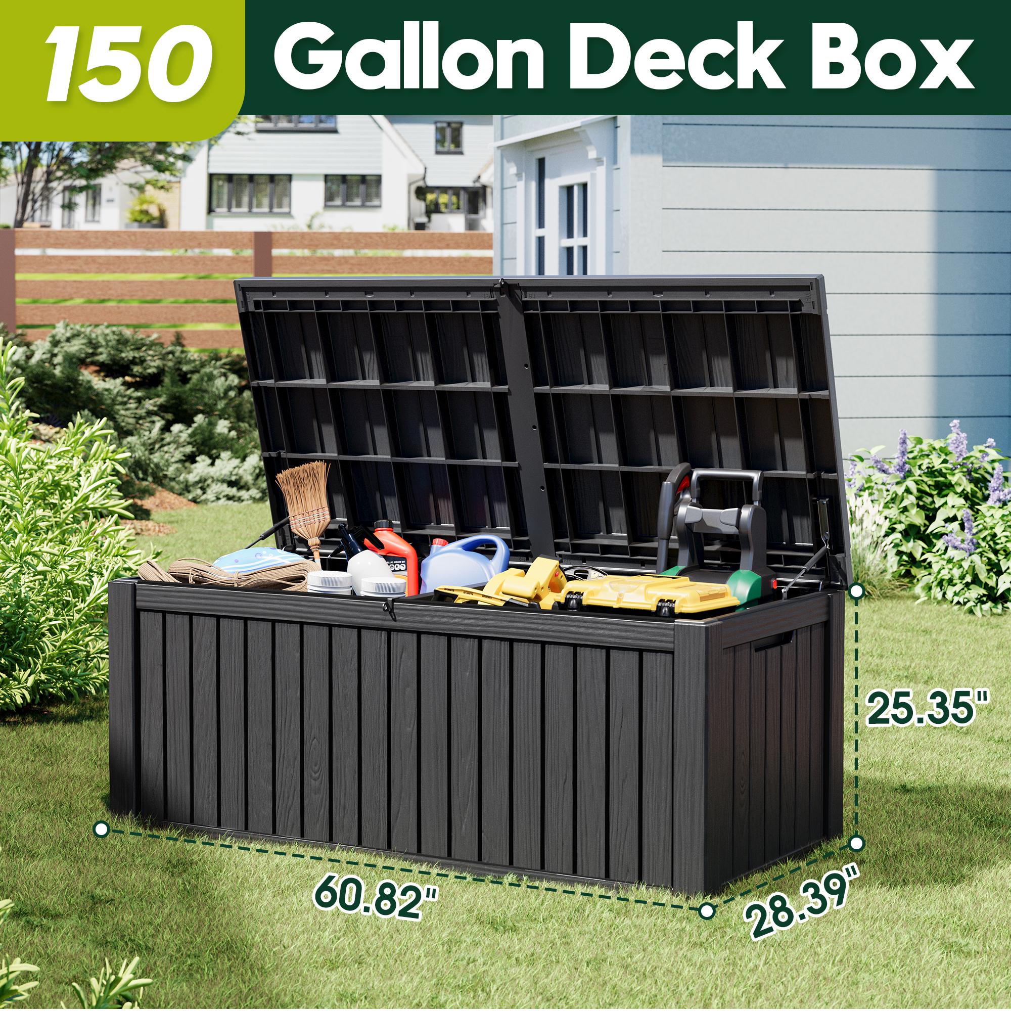 LHBCRAFT 31/72/120-gallon outdoor deck storage box Waterproof, Lockable, Extra Seat, UV 1000+ Anti-ultraviolet, Easy Installation, Reinforced Structures,Christmas gift LHBCRAFT 31/72/120-gallon outdoor deck storage box Waterproof, Lockable, Extra Seat, UV 1000+ Anti-ultraviolet, Easy Installation, Reinforced Structures,Christmas gift