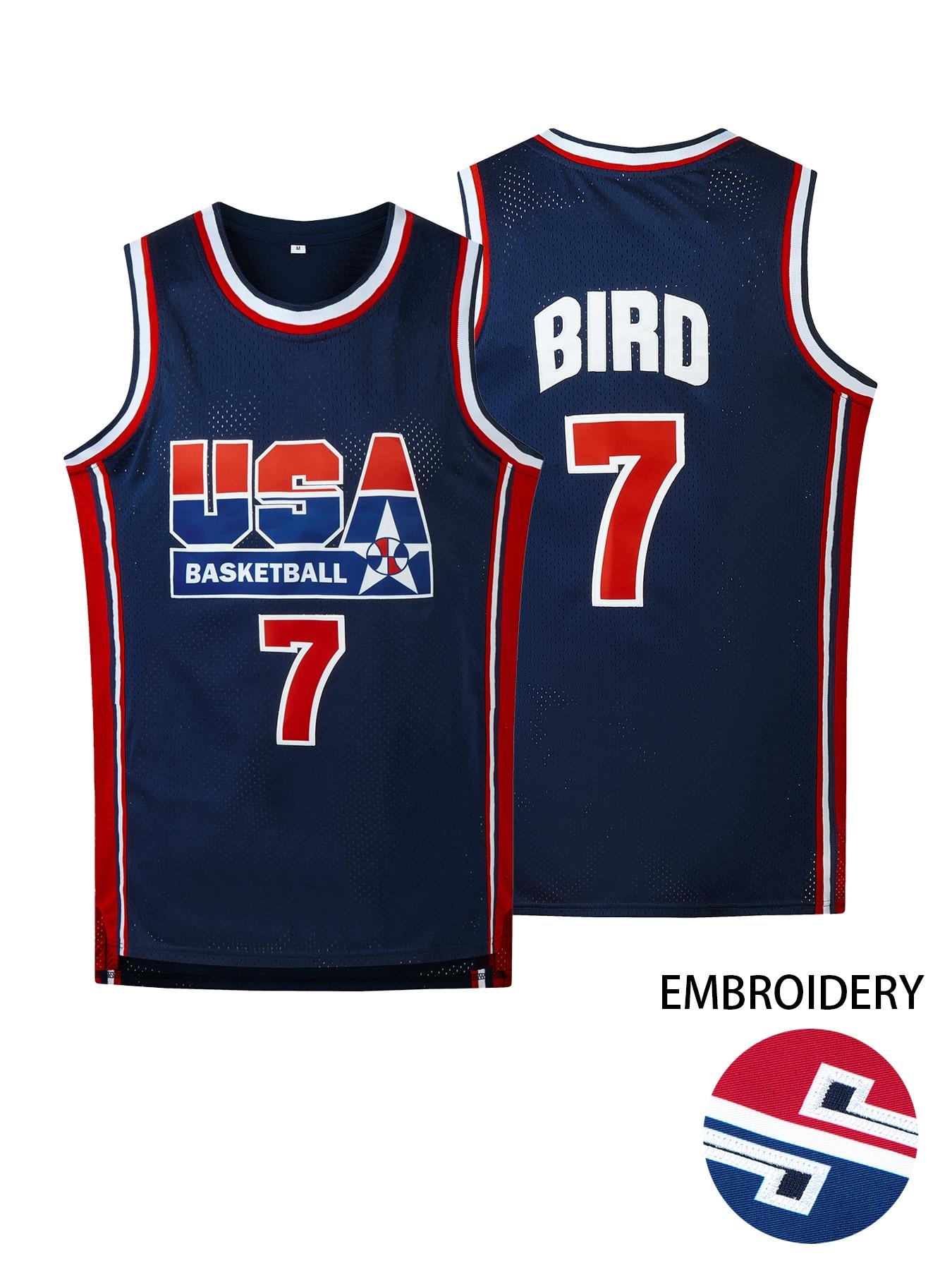 USA Basketball Jersey #7#12#15 Dream Team Basketball Uniform Sewing Embroidery Retro USA Basketball Shirt Breathable Mesh Classic American Basketball Apparel Men's Sports Jersey Sleeveless Jersey Basketball Game/Training Wear/ Outdoor Sports /Fan Apparel