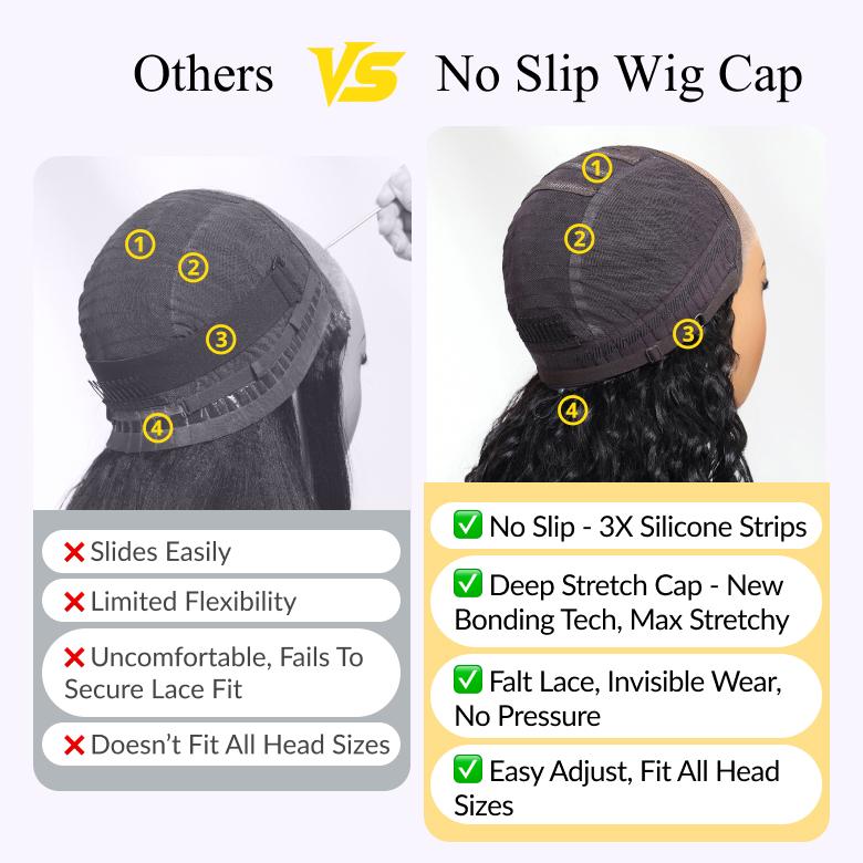 【Universal Fit 】Sunber 7x5 Yaki Straight HD Transparent Lace Front Wig No Slip Glueless Human Hair Wigs No Lace Lift Put On and Go