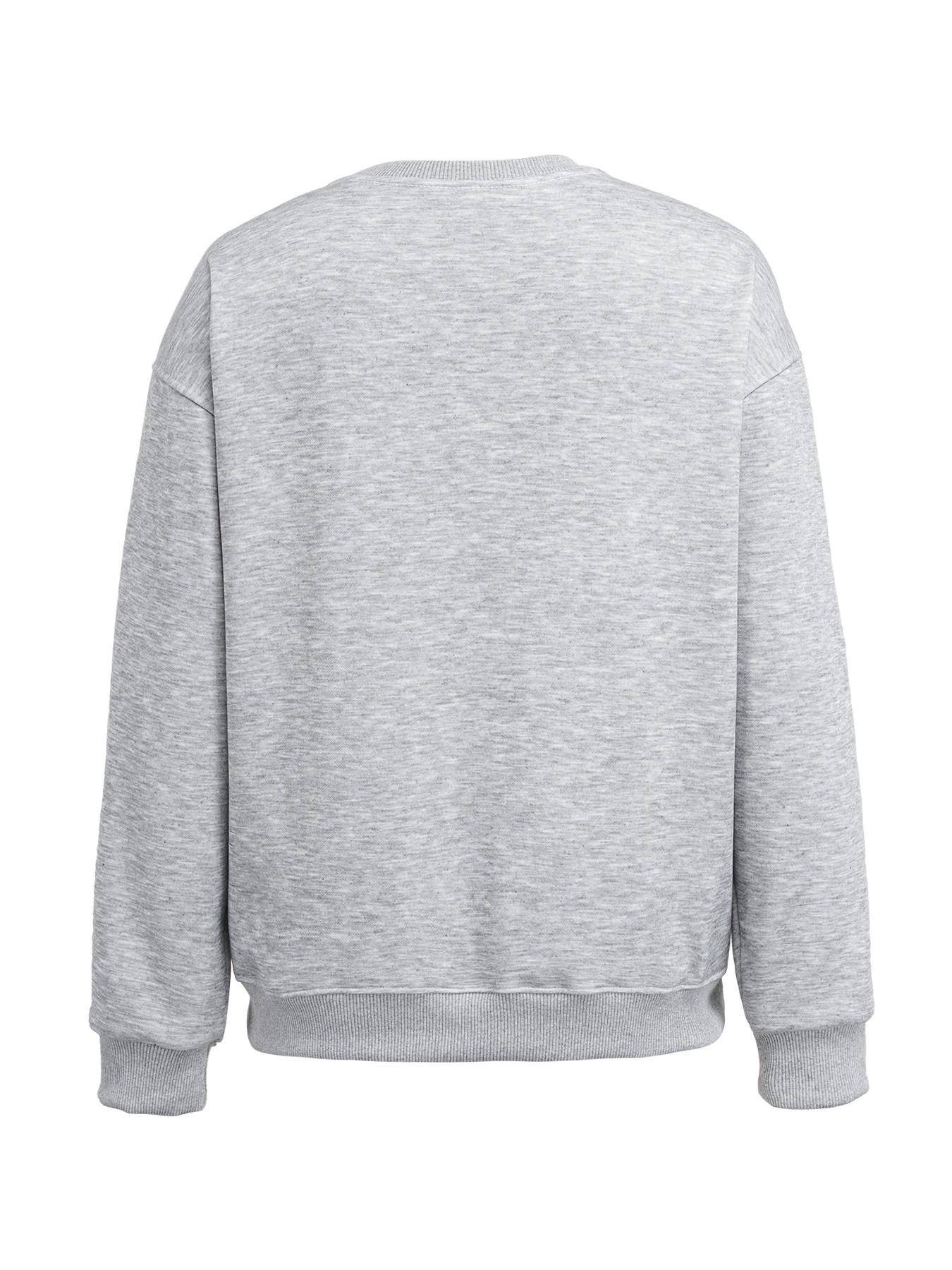 Women's Frog Pattern Print Round Neck Fleece Sweatshirt, Casual Long Sleeve Loose Fit, Fall & Winter Comfort