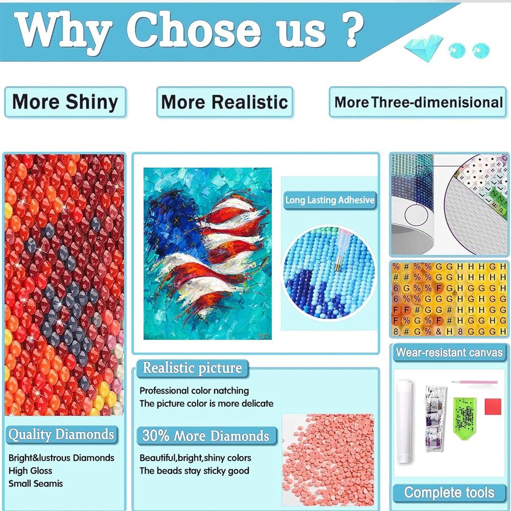 1PC,2D American Flag Diamond Painting Kit DIY 5D Full Drill Rhinestone Embroidery Arts Craft for Home Wall Decor Gift 12x16 Inch Canvas with Tools Sparkling Crystal Diamonds Patriotic USA Flag Design for Adults Kids Beginners