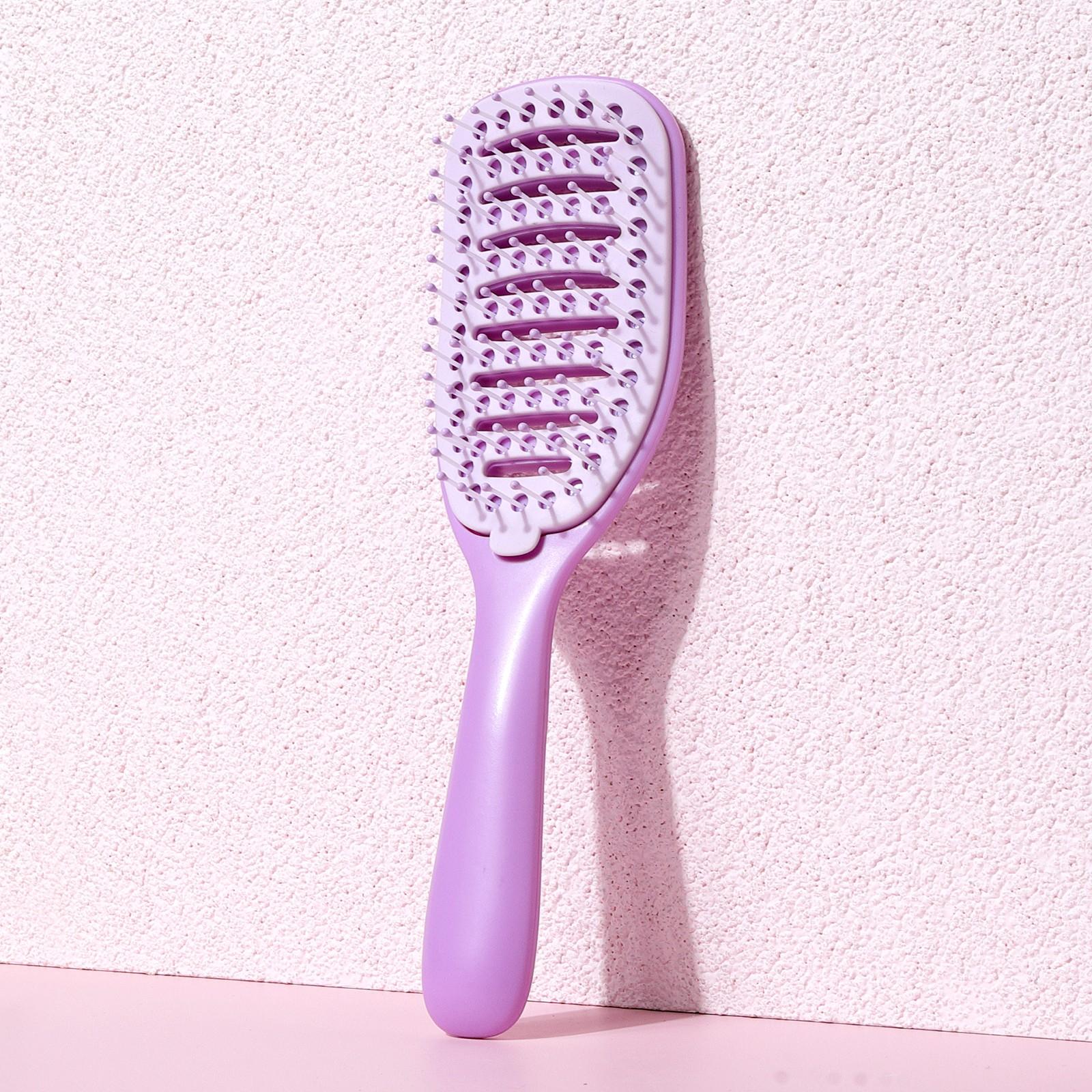 Self-Cleaning Hair Brush, Easy Hair Removal Detangling Comb, Scalp Massage, Anti-Tangle Smoothing Brush for Wet & Dry Hair Care