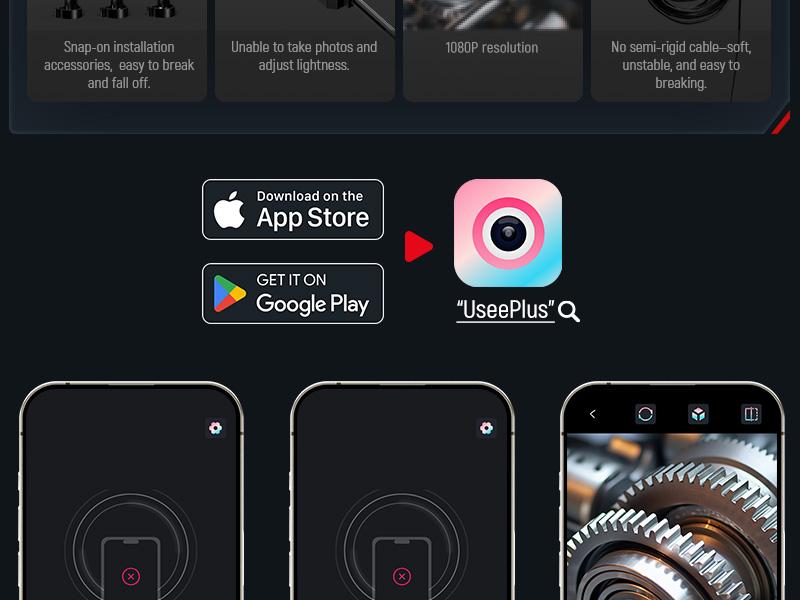 KAIWEETS Endoscope Borescope Camera with 8 Adjustable LED Lights, Car Inspection Camera, IP67 waterproof Multifunctional Inspection Tool for Car Repair, Home Appliance Inspection, Pipeline Maintenance KAIWEETS Endoscope Borescope Camera with 8 Adjustable LED Lights, Car Inspection Camera, IP67 waterproof Multifunctional Inspection Tool for Car Repair, Home Appliance Inspection, Pipeline Maintenance