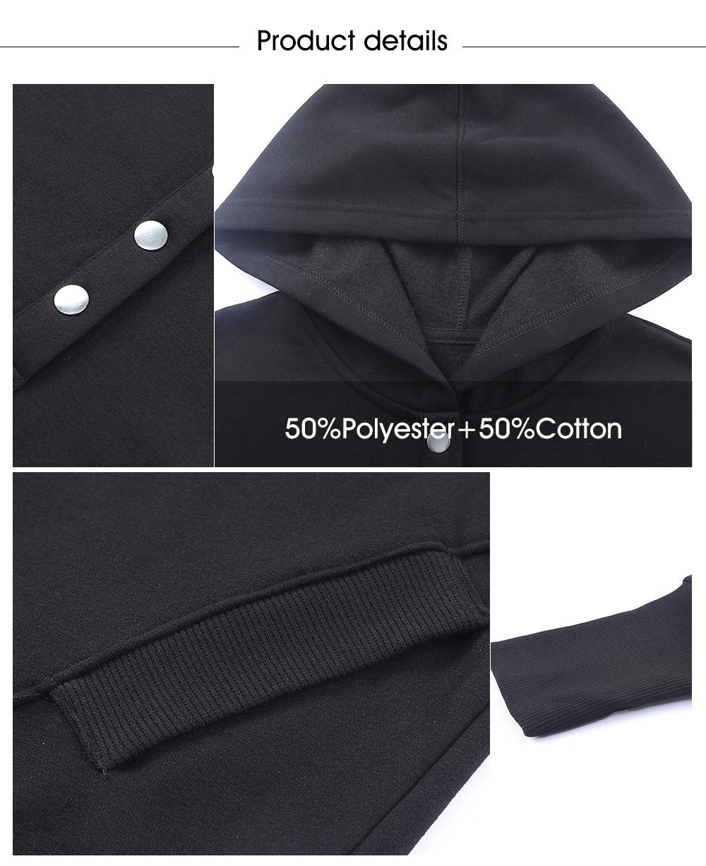 EVALESS Women's Casual Oversized Sweatshirts Hoodies Basic Button V Neck Long Sleeve Hooded Cotton Breathable Henley Pullover Tops 2026 Womenswear Winter Fall Outfits Clothes with Pockets