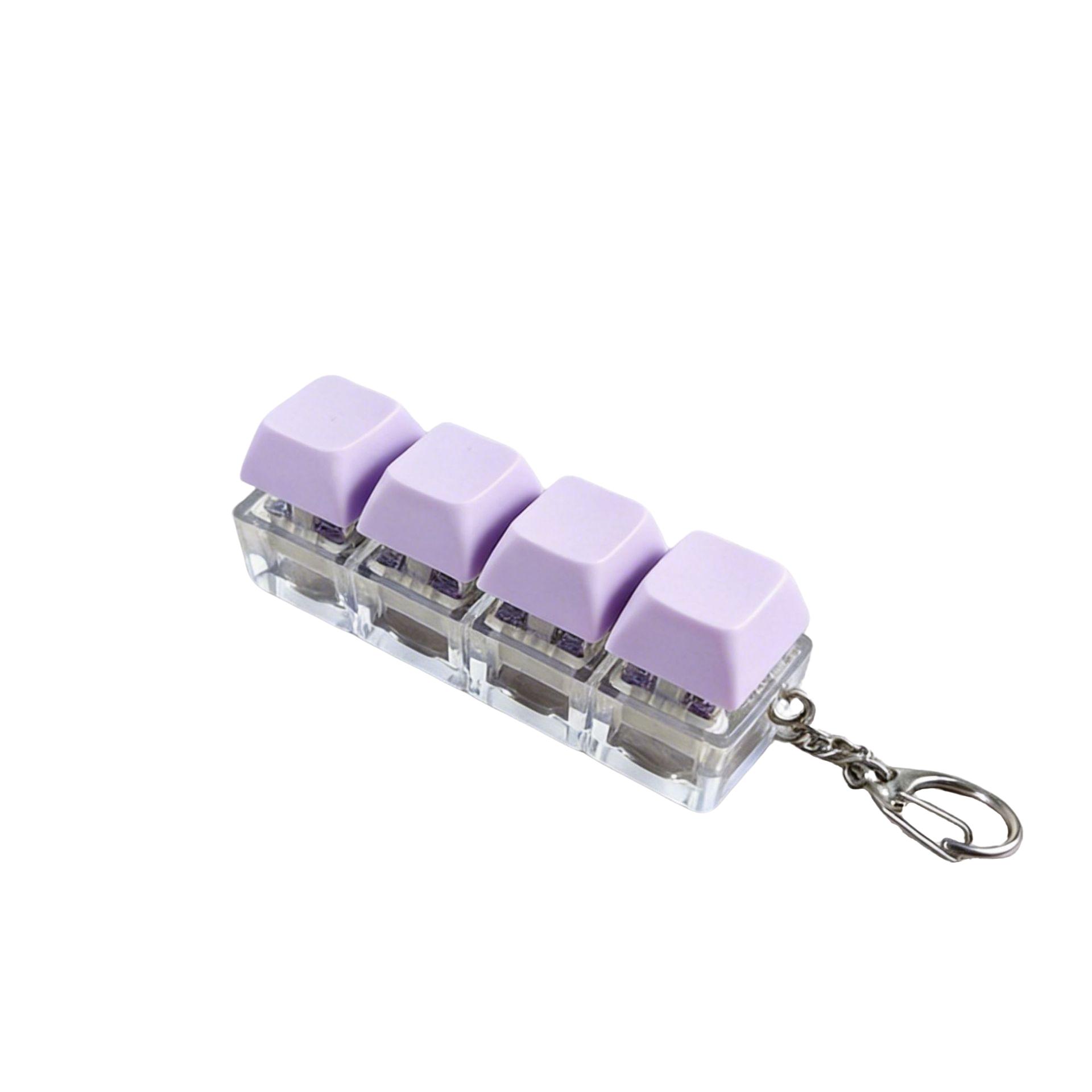 Unique Press-Down Keychain, Unisex Multi-Color, No Glow, Stress Relief Finger Toy, Fun Accessory, Gift Ornament, Keycap Pendant, Fidget Keyring