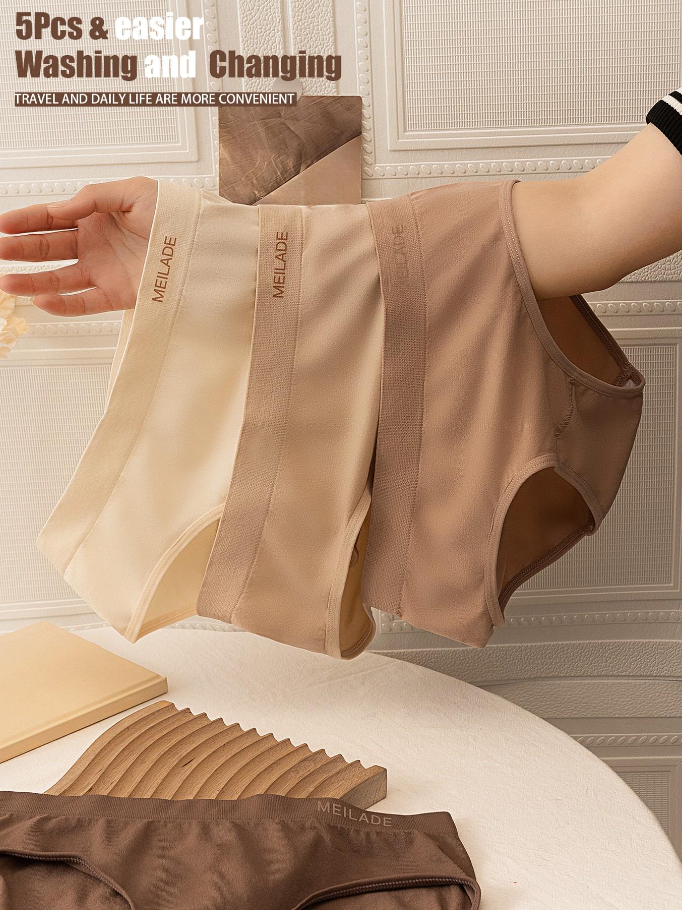 Women's Seamless Panties, Mid-Waist Design, Maillard Color, Lifting Butt Effect, High-Elasticity Fabric, Comfortable & Breathable