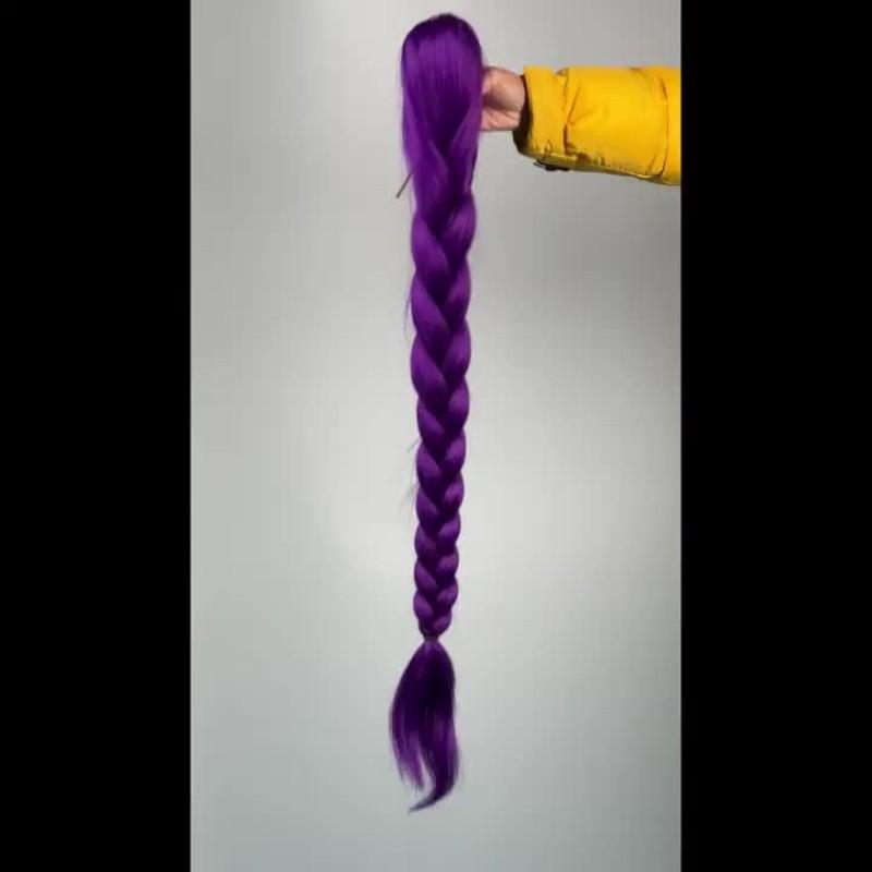 Anime Long Hair Fishbone Braid Hair Clip Ponytail Wig, Heat Resistant Fiber, Wavy Design, Ideal for Adult Women, K-Style, Cosplay, Festive Wear