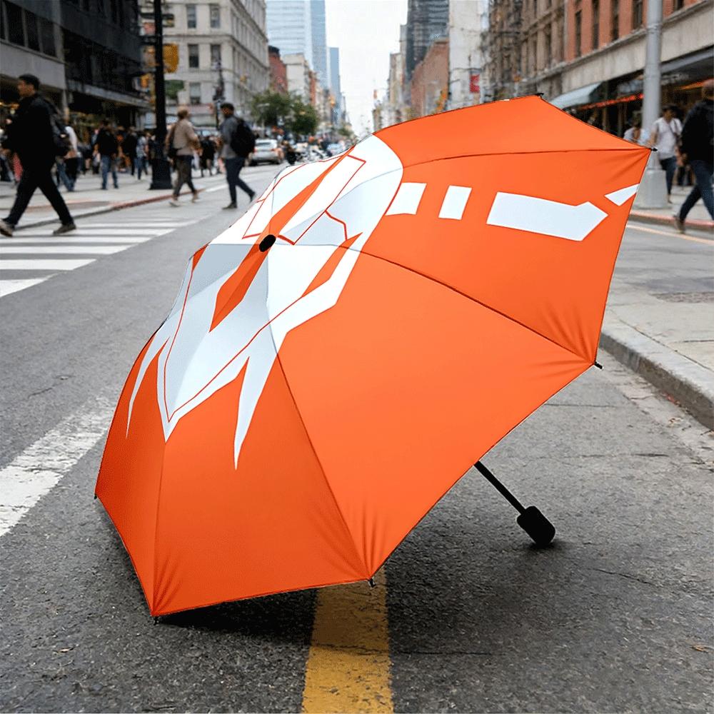 1PC personalized folding umbrella cartoon mecha helmet pattern printed umbrella is suitable as a birthday gift, all kinds of holiday travel use and gifting