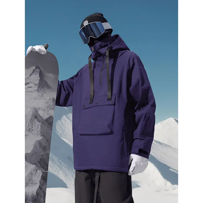 Unisex 2-Piece Thick Waterproof Ski Suit Set - Strapped Snowboard Jacket, Outdoor Windproof Warm Outfit
