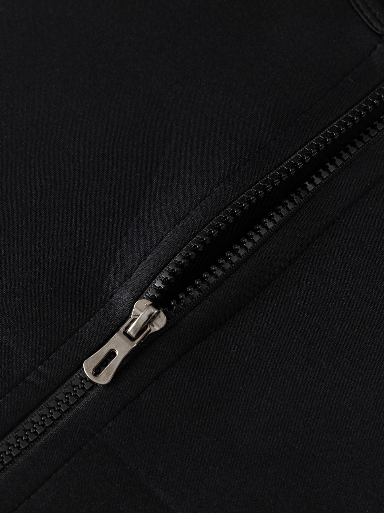 Men's Solid Zip Front Waist Trainer, Adjustable Body Shaper Vest, Shaping Vest, Workout Gym Exercise Sweat Shirt, Men's Sport & Outdoor Clothing