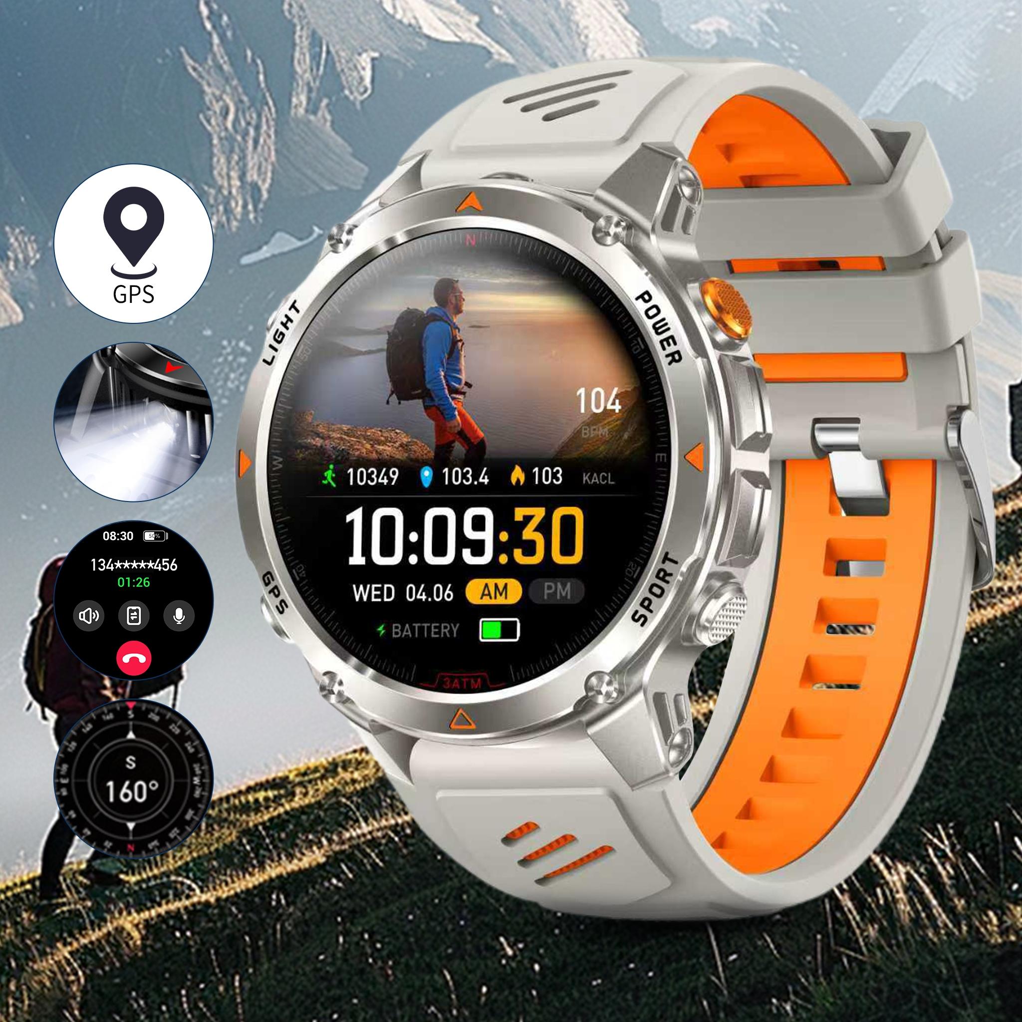 GPS Smartwatch Outdoor Sports Watch, Health Fitness Smartwatch, Wireless Call Function, 100+ Sport Modes, Calorie Counter, Weather Alarm LED Compass, Gift for Men Women #TOP PICKS GPS Smartwatch Outdoor Sports Watch, Health Fitness Smartwatch, Wireless Call Function, 100+ Sport Modes, Calorie Counter, Weather Alarm LED Compass, Gift for Men Women #TOP PICKS