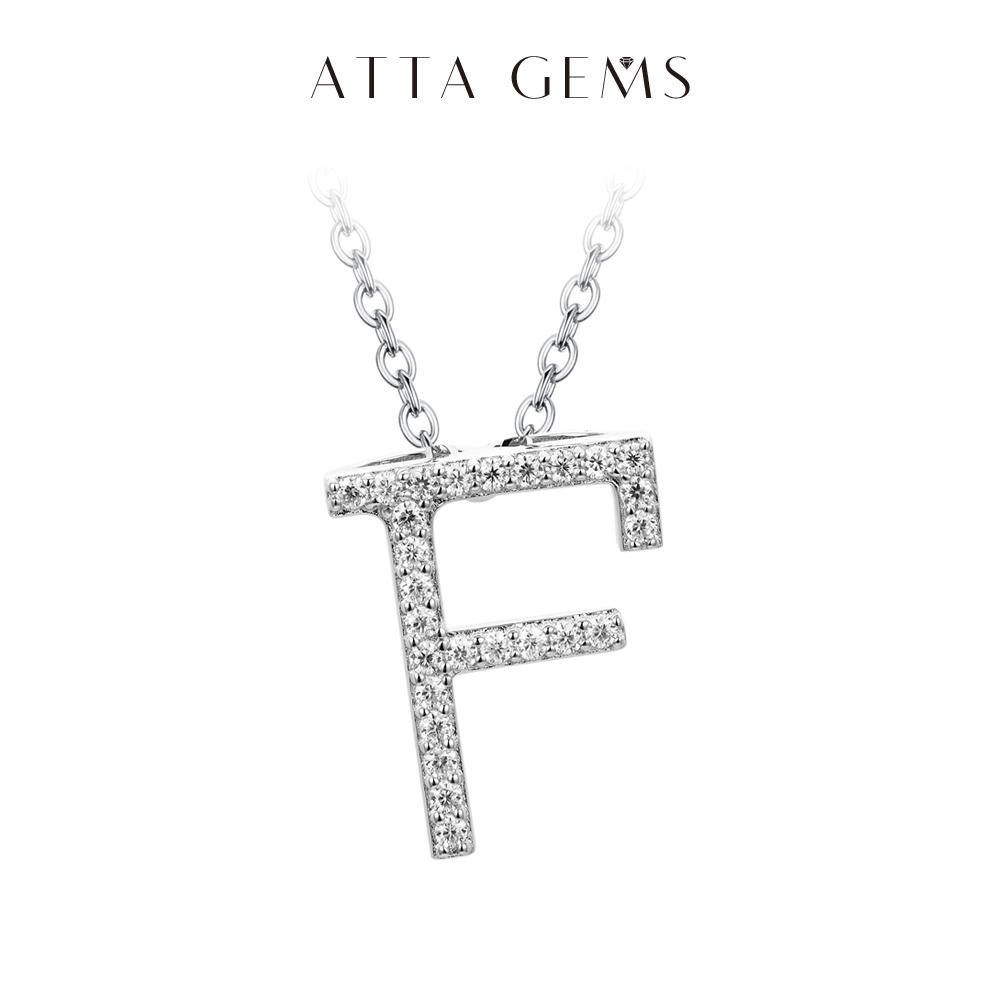 A~Z 26 Letters Necklace Synthetic Moissanite Pendant DIY Design Have Pendant and Chain Free N010 SpringStatements