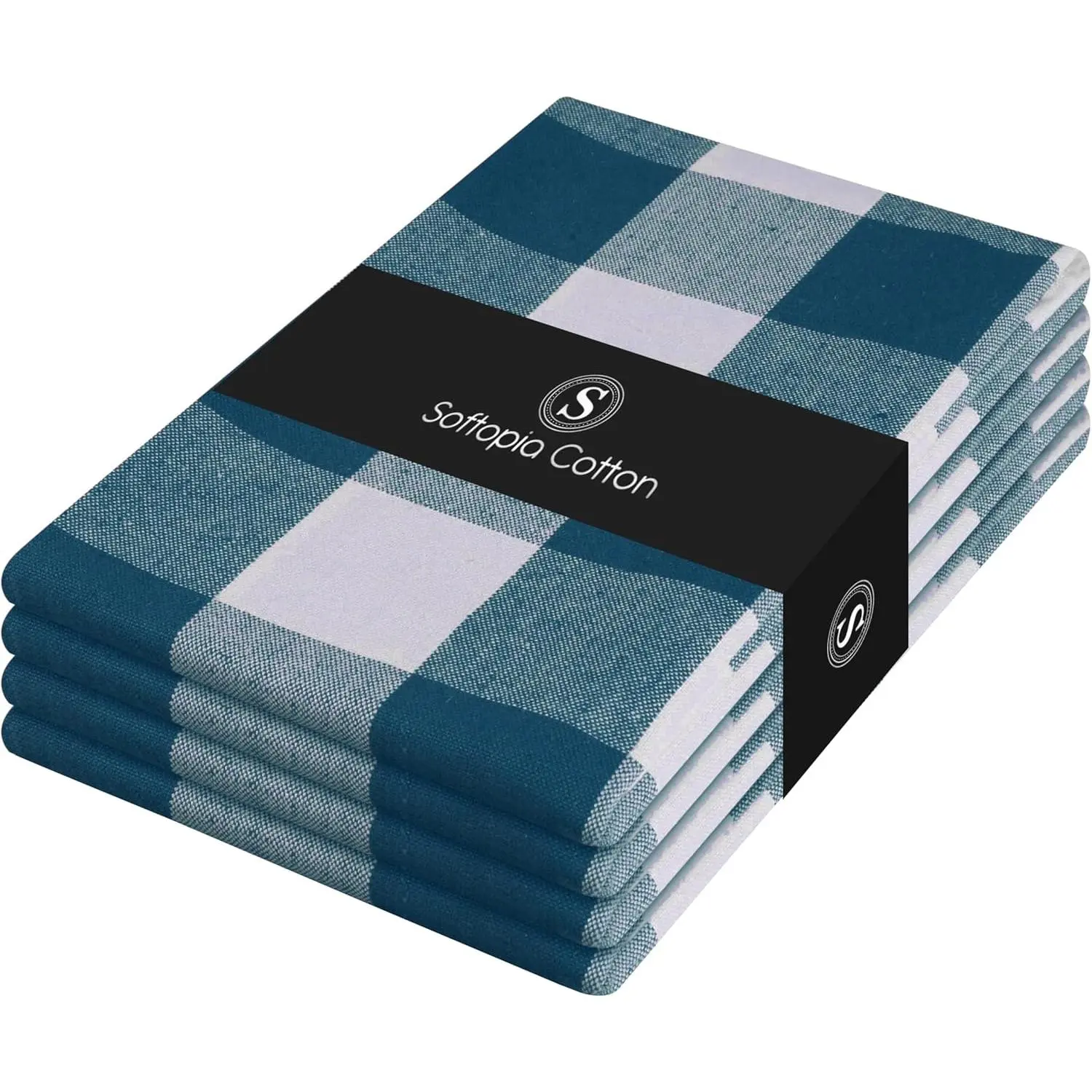 Teal Green, White -