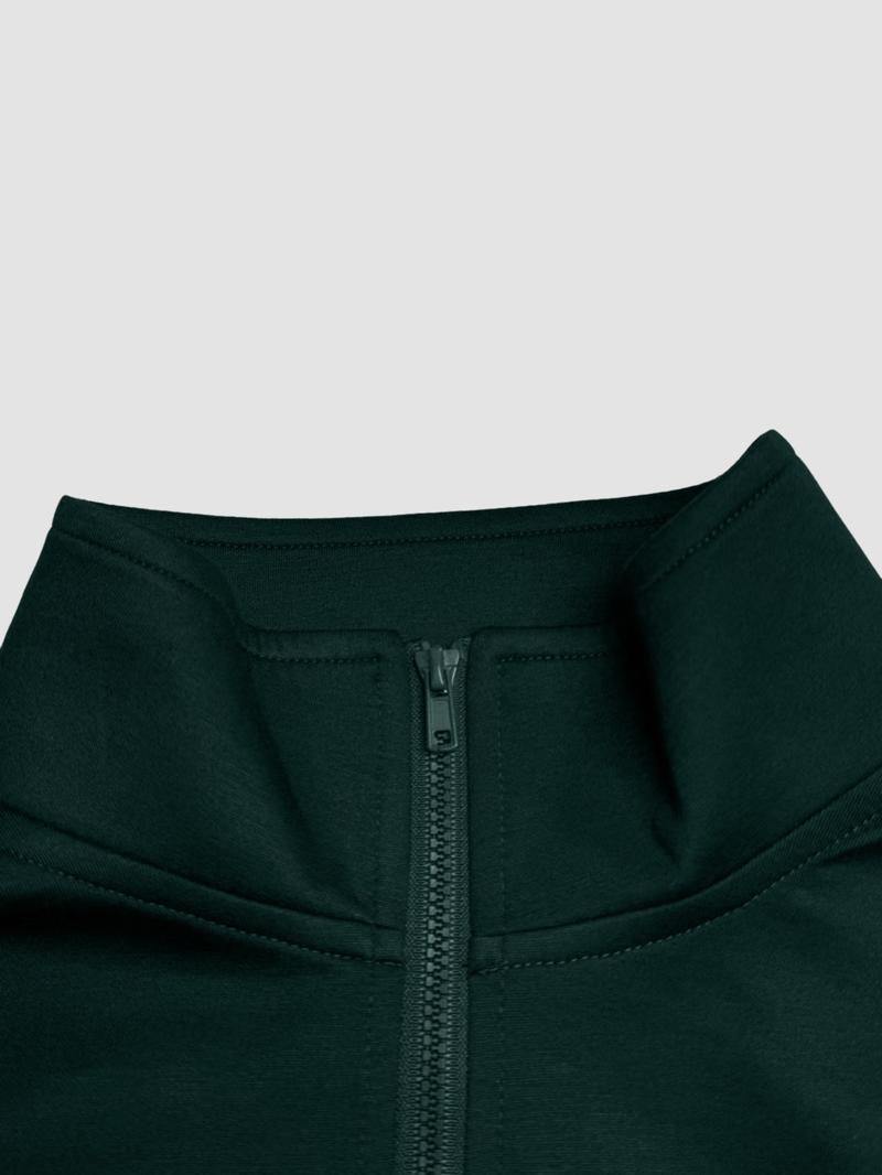 Women's Solid Color Long Sleeve Zipper Jacket & Flare Pants Set, Casual for Daily Wear, Ladies Fashion Clothing Combo