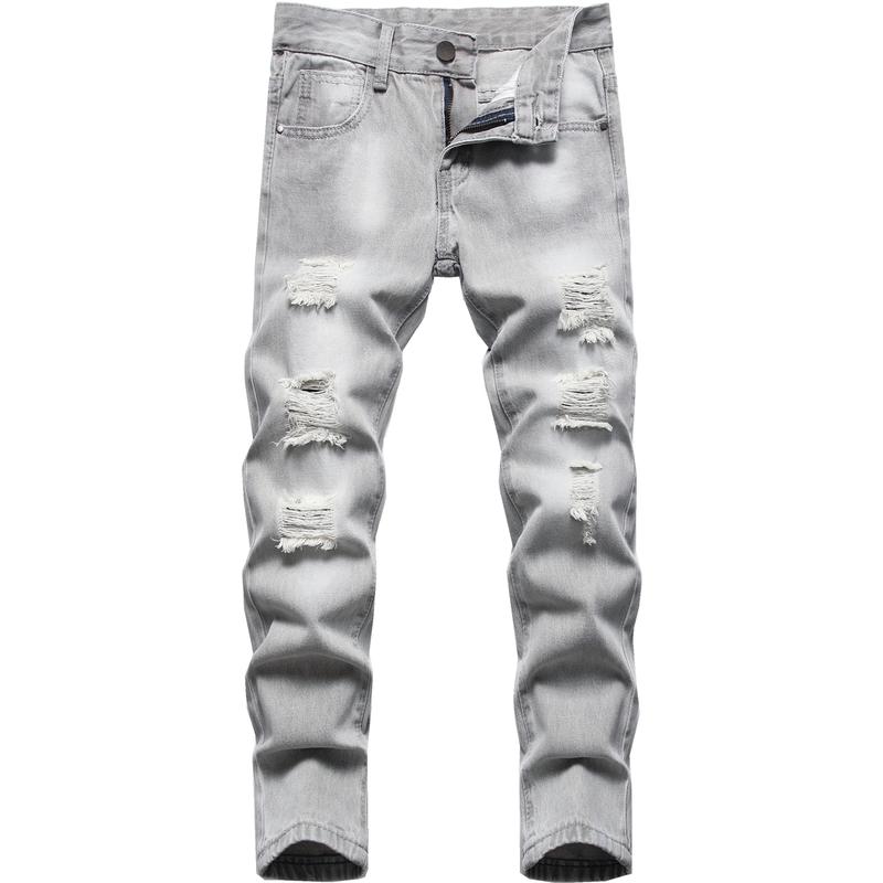 Boy's Skinny Fit Ripped Destroyed Distressed Fashion Kids Denim Pants Jeans Boy's Skinny Fit Ripped Destroyed Distressed Fashion Kids Denim Pants Jeans