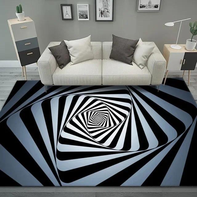 2D Vortex Skull Checkerboard Flannel Area Rug - 2D Illusion Red Eyes Skeleton Print Soft Mat for Living Room, Non-Slip Gothic Home Decor #2DSkullRug #CheckerboardVortexMat #GothicHomeDecor #2DIllusionCarpet #NonSlipFlannelRug