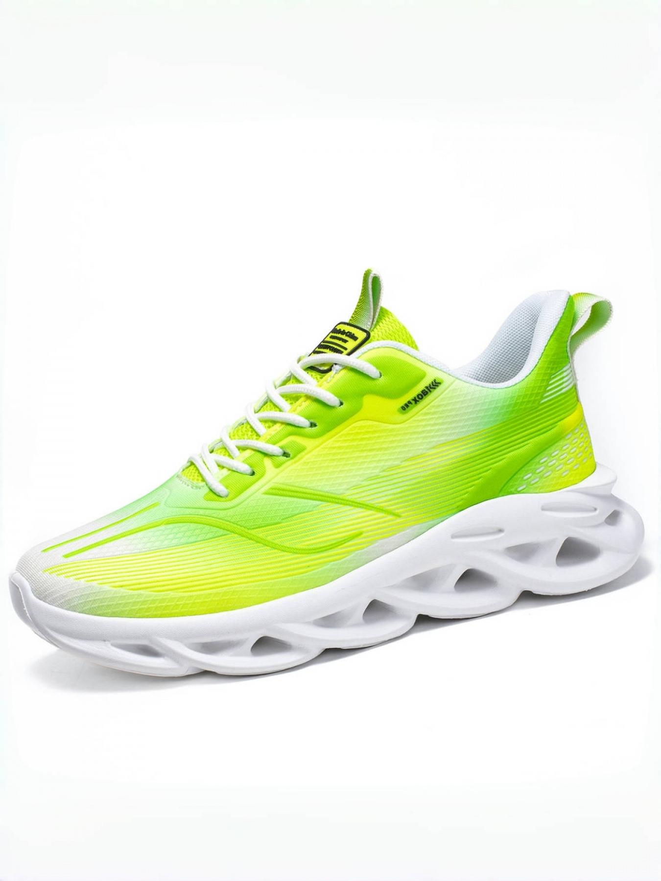 Men's Anti-Slip Wear-Resistant Full Blade Shoes: High Elastic Cushioning Outsole, Long Run Fatigue-Free Training Shoes