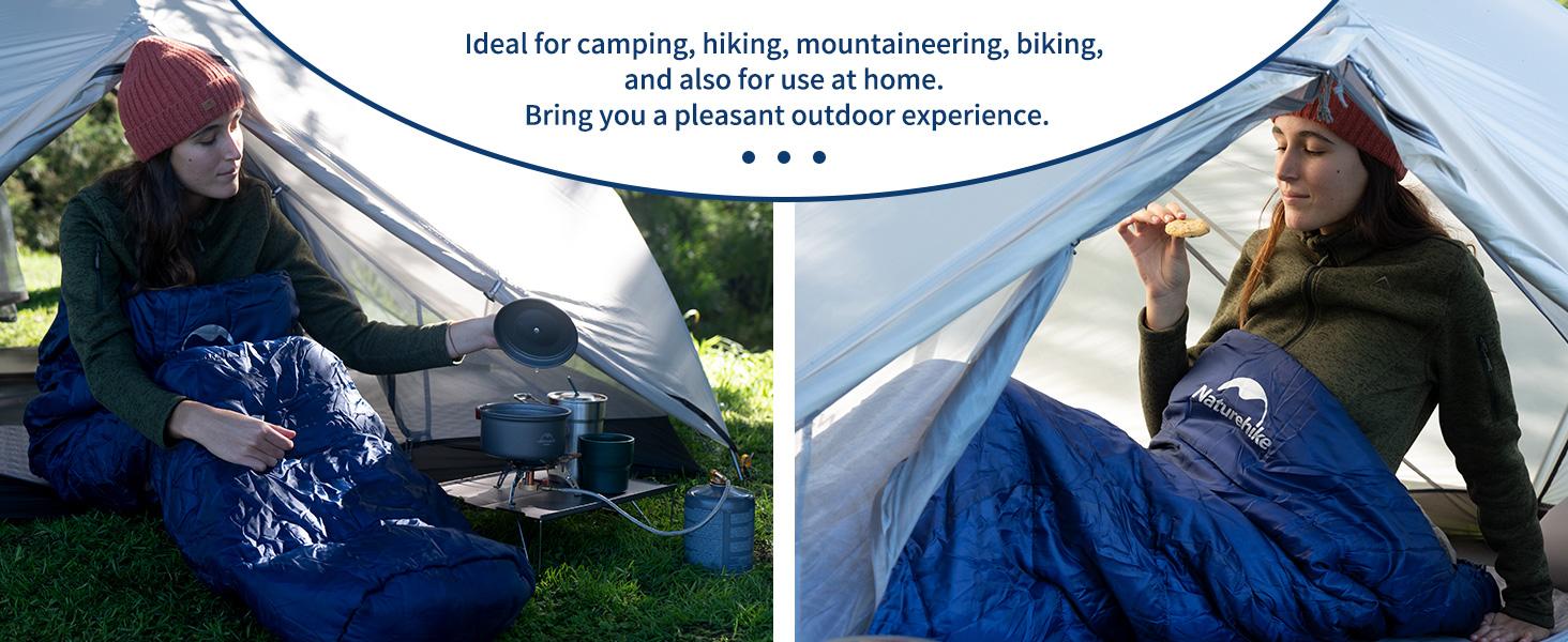 Naturehike Cold Weather Sleeping Bag for Adults, 30-39 ℉ Hollow Cotton Backpacking Sleeping Bag Winter, Mummy Sleeping Bag Warm for Camping, Hiking Essentials