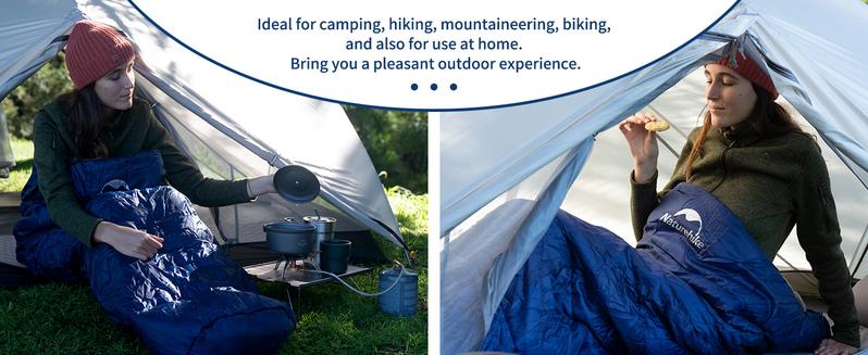 Naturehike Cold Weather Sleeping Bag for Adults, 30-39 ℉ Hollow Cotton Backpacking Sleeping Bag Winter, Mummy Sleeping Bag Warm for Camping, Hiking Essentials