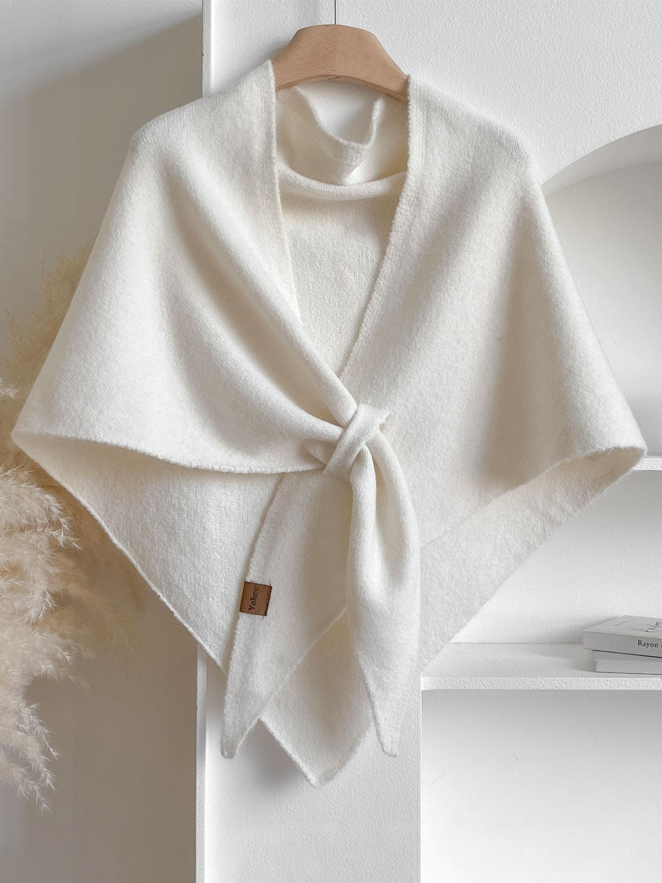 Women's Trendy Solid Knitted Shawl, Casual Soft Comfortable Scarf for Daily Wear, Fashion Accessories for Women & Girls Women's Trendy Solid Knitted Shawl, Casual Soft Comfortable Scarf for Daily Wear, Fashion Accessories for Women & Girls