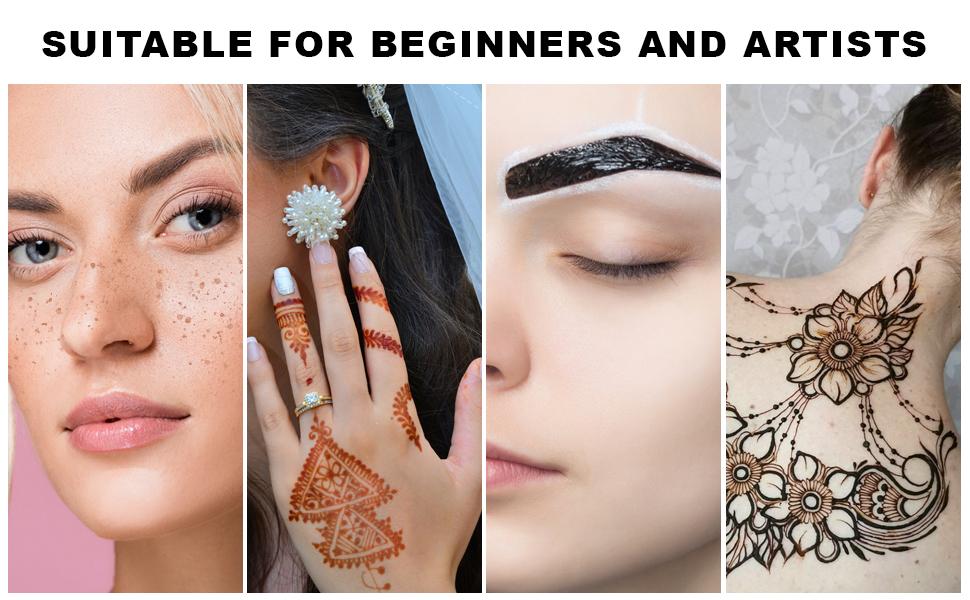 100% Henna Cones - Ready-to-use Henna Paste Hair Dye Cone, Easy to Use, Perfect for Spot Hair Coloring, 6 Pack