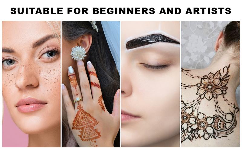 (Pack of 6) 30g-100% Fresh Natural Henna Cones |  Original Henna Blend  | Plant Based Temporary Tattoos |Two Colour Choose | Makeup Cosmetic