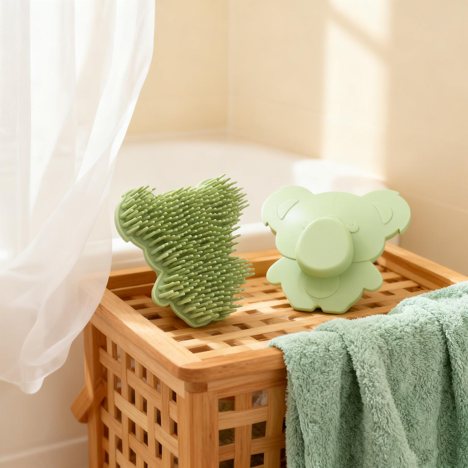 Baby Silicone Bath Brush, Shower Brush, Sensory Integration Touch Brush, Infant Massage Hairbrush, Baby Care Essentials