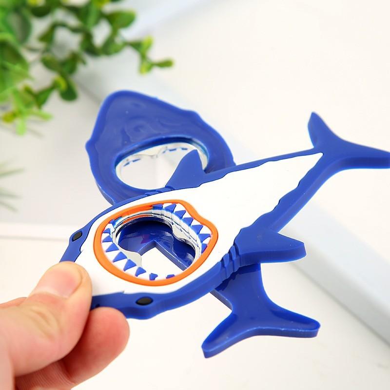 Ocean Shark PVC Soft Rubber Bottle Opener, Creative Beer Soda Silicone Opener, Durable and Easy-To-Use Design, Perfect for Parties and Home Use
