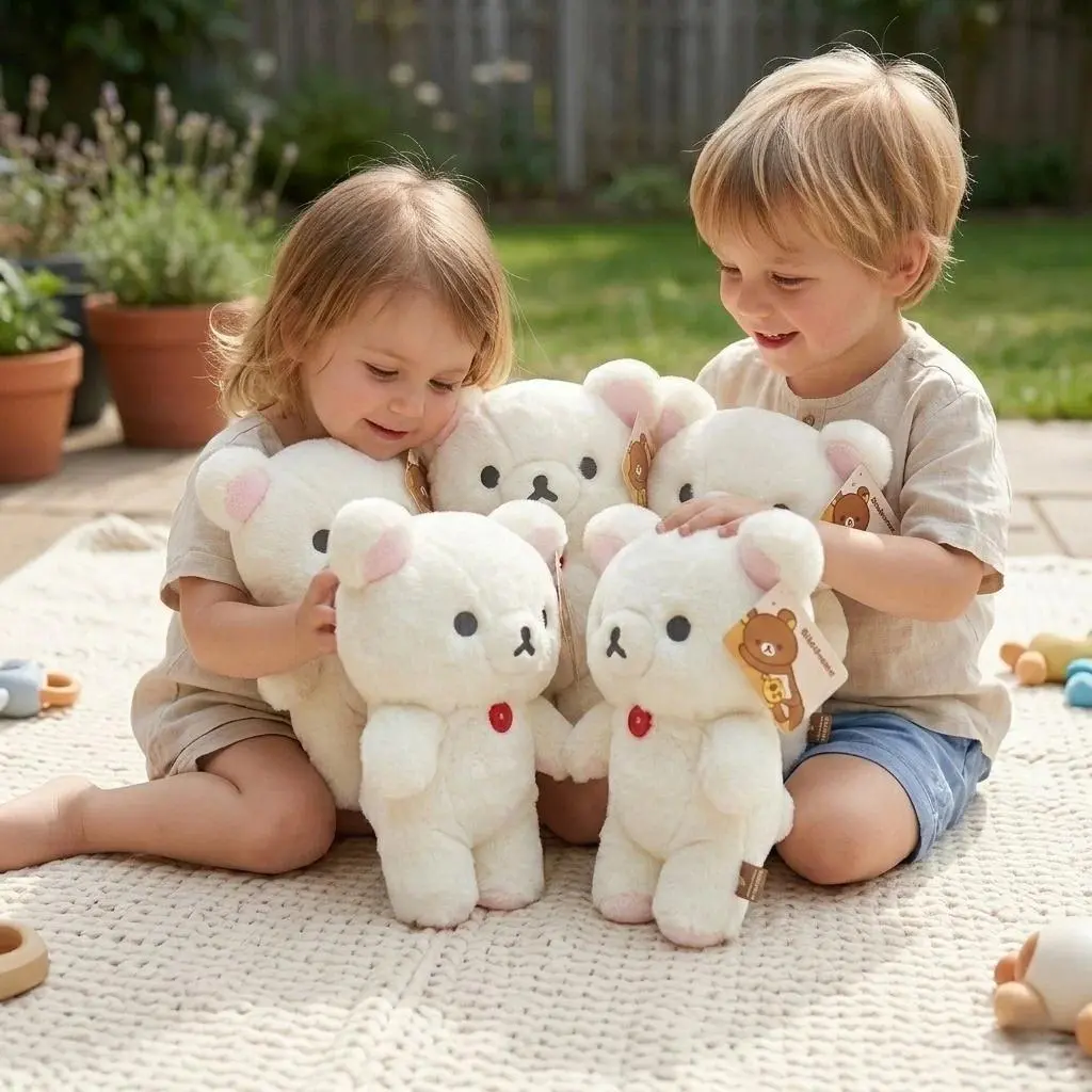 20cm Rilakkuma Plush Toys White Bear Stuffed Doll Kawaii Cartoon Hobbies Collection Adorably Home Decor Toys Cute Birthday Gifts