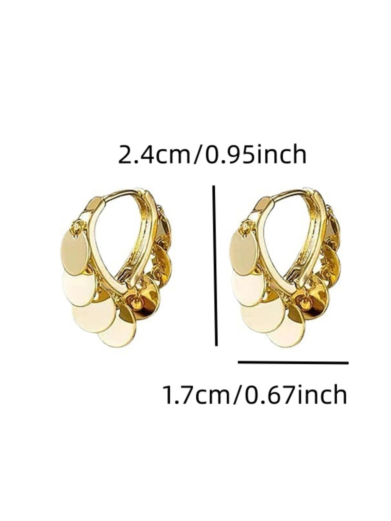 Elegant Round Stud Earrings, Chic Fringe Design, Perfect for Ladies' Daily Wear, Parties, Gifts, Trendy European Style Jewelry