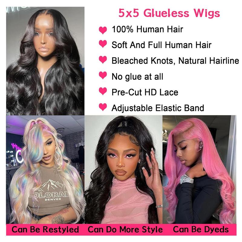 Bling Hair Ready To Wear 9x6 7x5 Lace Closure Wig Body Wave Glueless Wig Human Hair 6x4 5x5 Pre Cut Lace Closure Wigs For Women 180 Density Brazilian Real Human Hair 13x4 13x6 Drawstring Glueless Lace Front Wig