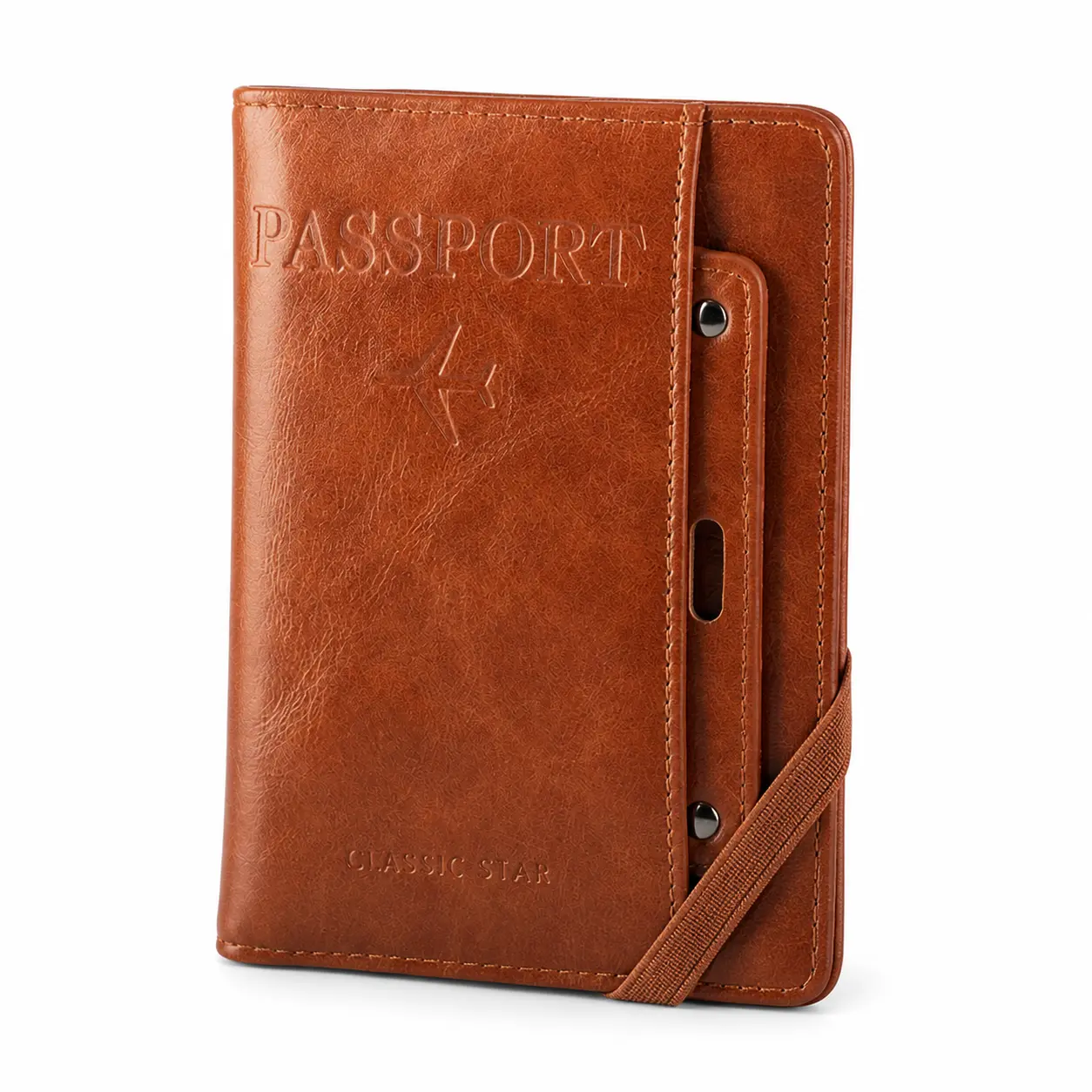 Travel Ready Passport Organizer RFID Blocking Waterproof PU Leather Card Holder Wallet Anti Theft Expandable Document Pouch Unisex Bifold Case For International Trips Everyday Essential Sleek Urban Minimalist Solid Color