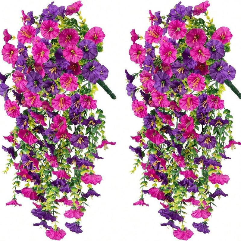 2/4/6Pack Artificial Morning Glory Vine, Faux Flower, Spring/Summer Decoration Decorative Flowers for Home Party Wedding Outdoor Yard Wall Hanging, Ornaments, Mother's Day Gifts 2/4/6Pack Artificial Morning Glory Vine, Faux Flower, Spring/Summer Decoration Decorative Flowers for Home Party Wedding Outdoor Yard Wall Hanging, Ornaments, Mother's Day Gifts
